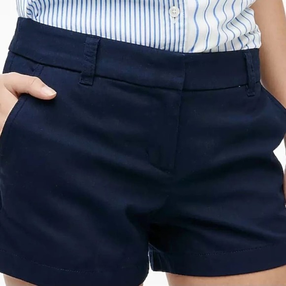 J. Crew City Fit Blue Twill Chino Shorts Size 8 - Picture 6 of 7